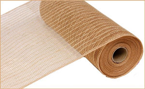 10"X10YD Poly Jute Mesh, Natural - KRINGLE DESIGNS