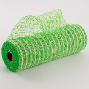 10.5"x10yd Poly/Faux Jute Mesh, Fresh Green/Cream  SU35B