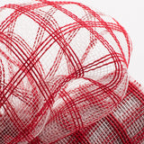 10.5"X10yd Faux Jute Check Mesh, Red/Clear  SU35 OC