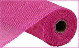 10.5"x10yd Faux Jute Check Fabric Mesh, Hot Pink  SU35