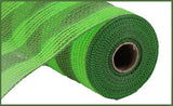 10.5"x10yd Faux Jute/Poly Mesh Small Stripe, Fresh Green/Moss  SU35