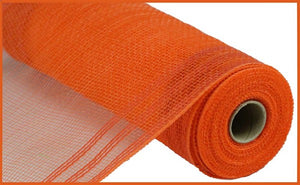 10.5"x10yd Poly/Faux Jute Border Stripe Mesh, Orange/Orange  SU35