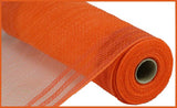 10.5"x10yd Poly/Faux Jute Border Stripe Mesh, Orange/Orange  SU35