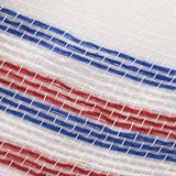 10.5"x10yd Poly/Faux Jute Border Stripe Mesh, Red/White/Blue on White  SU35 ***ARRIVING SUMMER 2023***