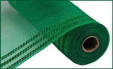 10.5"x10yd Border Stripe Metallic Mesh, Emerald/W/Emerald Green Foil  SU35 ***ARRIVING SPRING 2024***