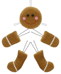 5 Pc 21"H Gingerbread Decor Kit, Tan/Ivory/Pink/Red/Black ***OUT FOR THE SEASON***