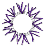 15" Wire, 25" OAD Pencil Work Wreath Frame X18 Ties, Metallic Purple  WK