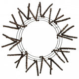15" Wire, 25" OAD Pencil Work Wreath Frame X18 Ties, Metallic Chocolate  WK