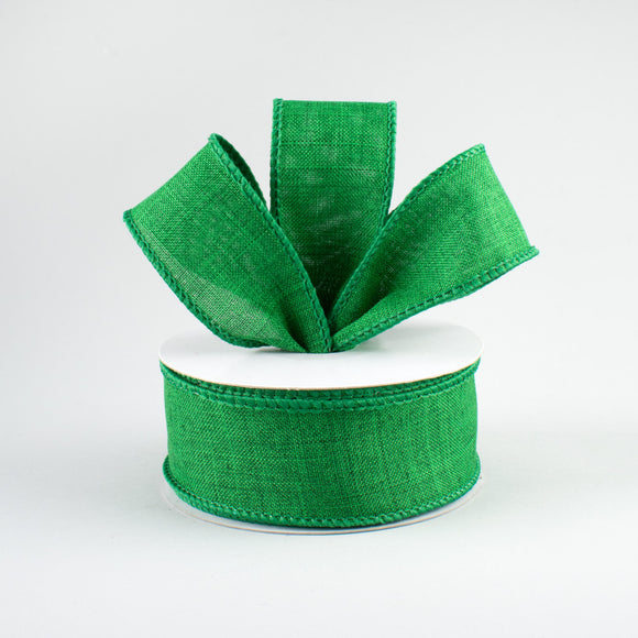 2.5 Royal Faux Burlap Ribbon: Emerald Green (50 Yards) [RG521206] 