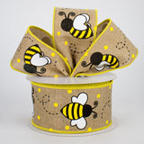 2.5"X10yd Bumblebee On Royal, Light Beige/Yellow/White/Black